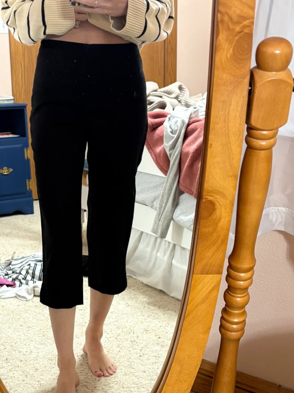 Like New Reformation Black Capris